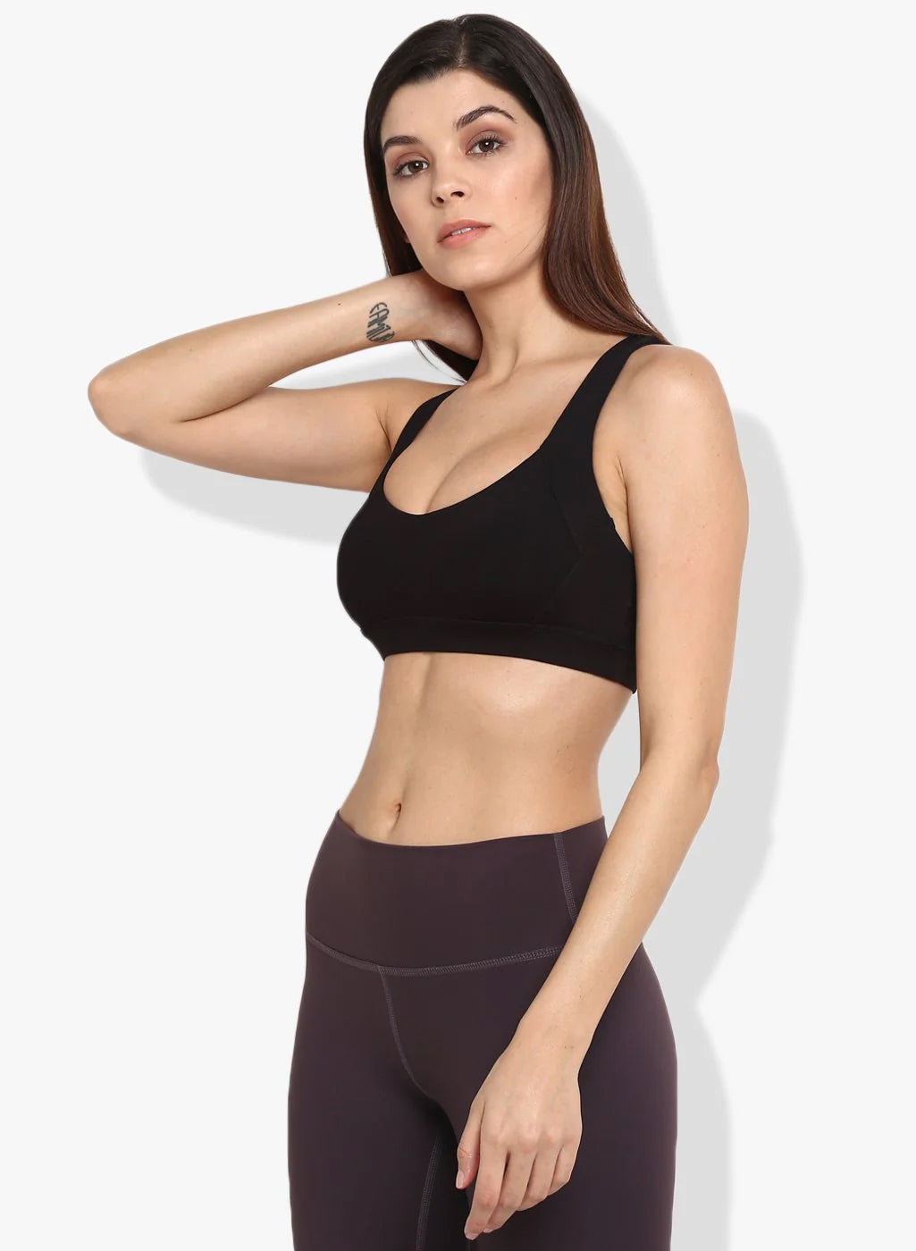 Coral Black Top