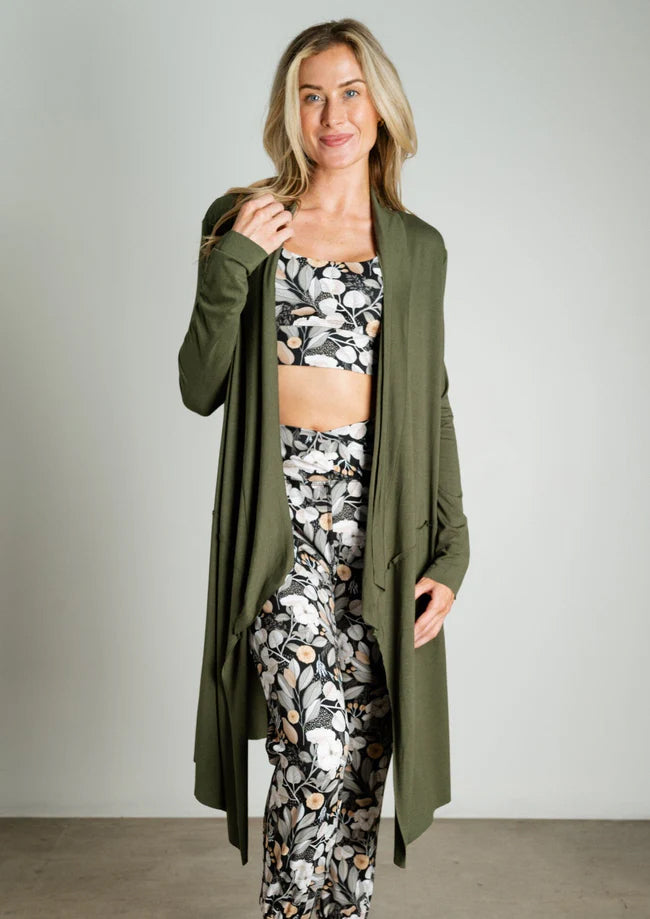 Bounty Olive Cardigan