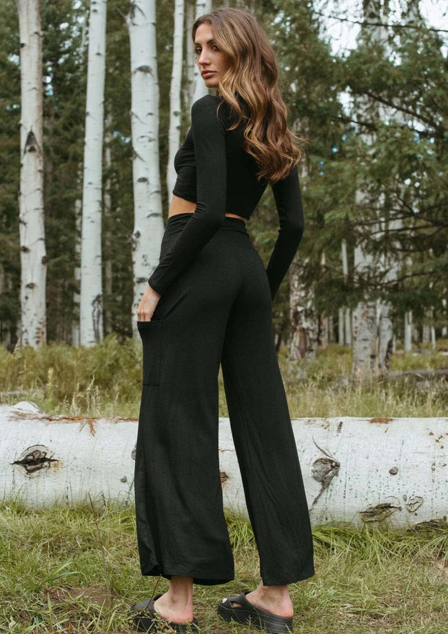 Oceanscape Black Pant