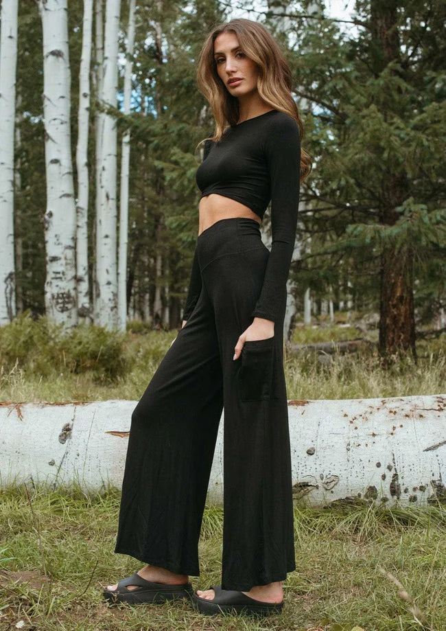 Oceanscape Black Pant